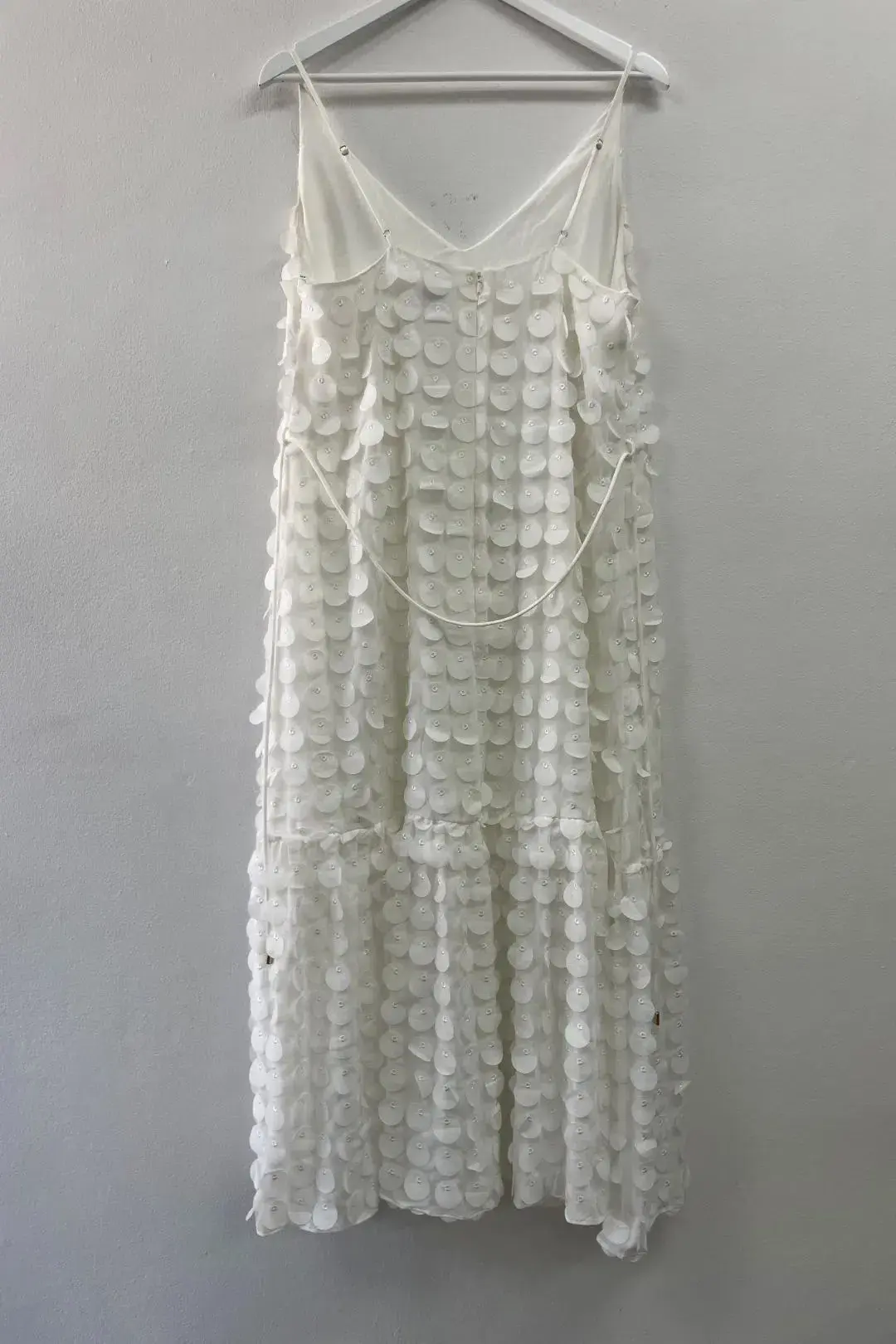 Sheike White Heaven V Neck Maxi Dress. Size 8 - Image 6