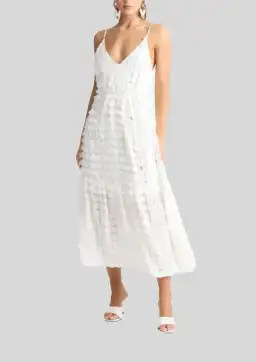 Sheike White Heaven V Neck Maxi Dress. Size 8 for rent on The Volte - image 3