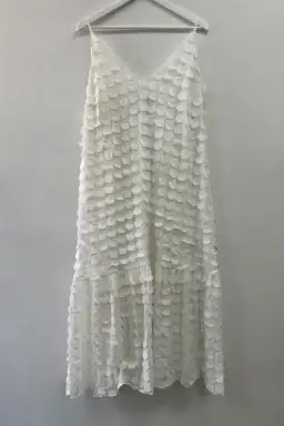 Sheike White Heaven V Neck Maxi Dress. Size 8 for rent on The Volte - image 7