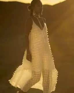 Sheike White Heaven V Neck Maxi Dress. Size 8 for rent on The Volte - image 1