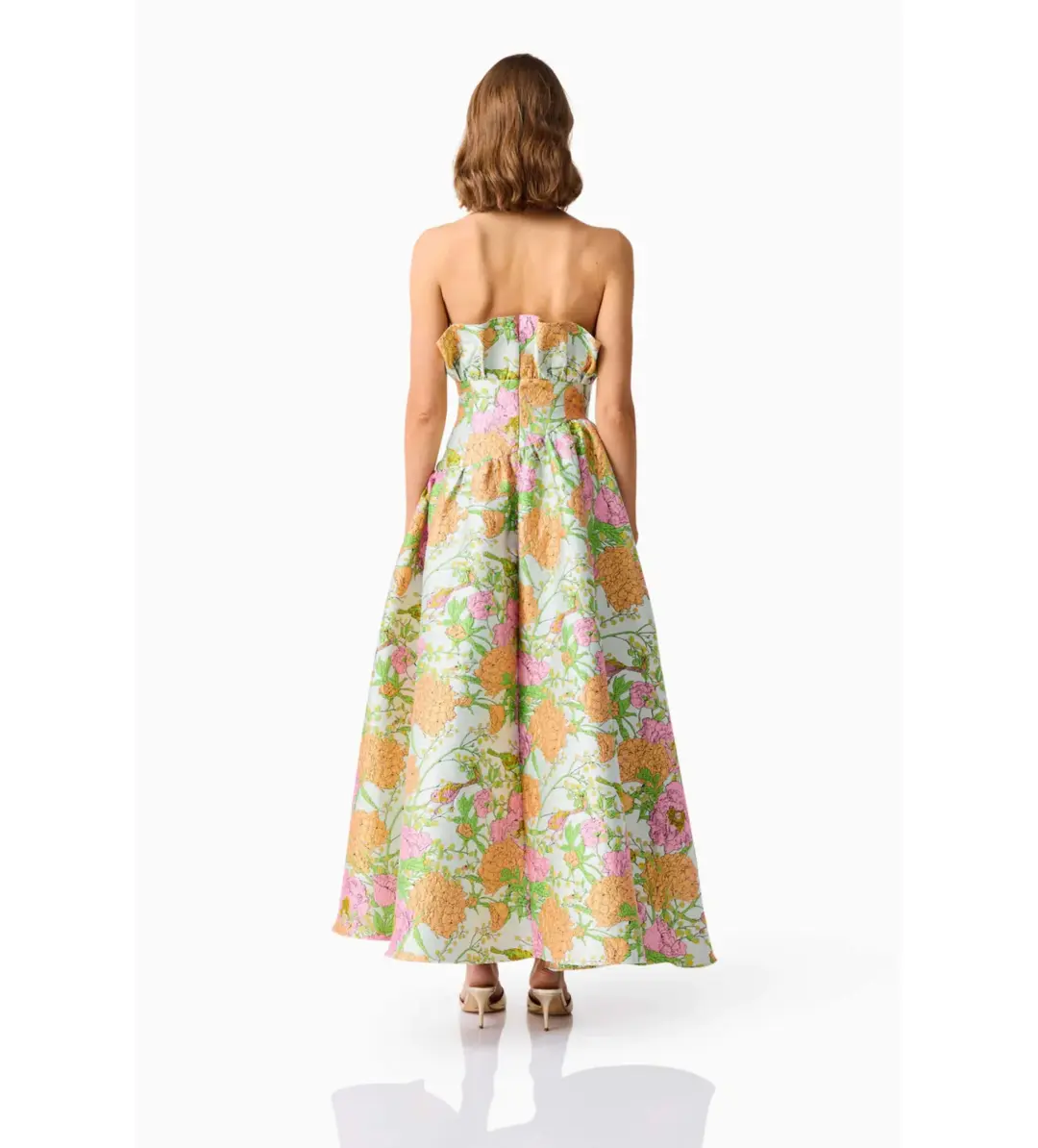 Elliatt Laurel Sleeveless Maxi Dress in Green Floral Size 10 for rent on The Volte - main image
