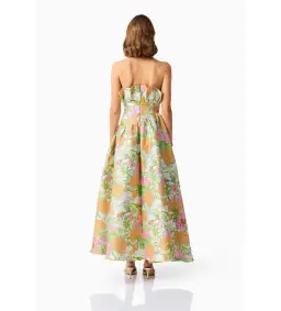 Elliatt Laurel Sleeveless Maxi Dress in Green Floral Size 10 for rent on The Volte - image 4