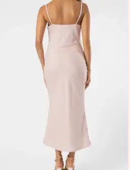 Olive and Ivy Cowl Midi Dress in Navy (size 10) for rent on The Volte - image 3