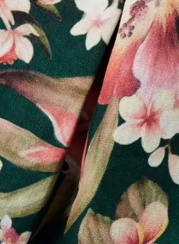 Zimmermann Lexi pleated floral-print linen mini dress Emerald Size 2 for rent on The Volte - image 4