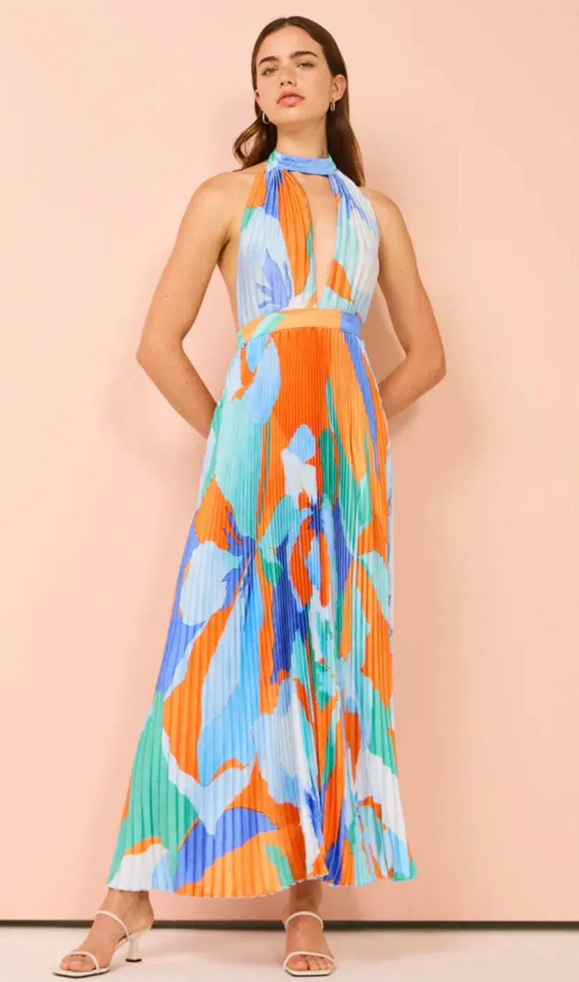 Lidee Chateau Split Gown Capri Orange Size 14 - Image 3