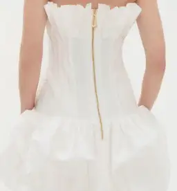 Aje Women's White and Cream Dress for rent on The Volte - image 4