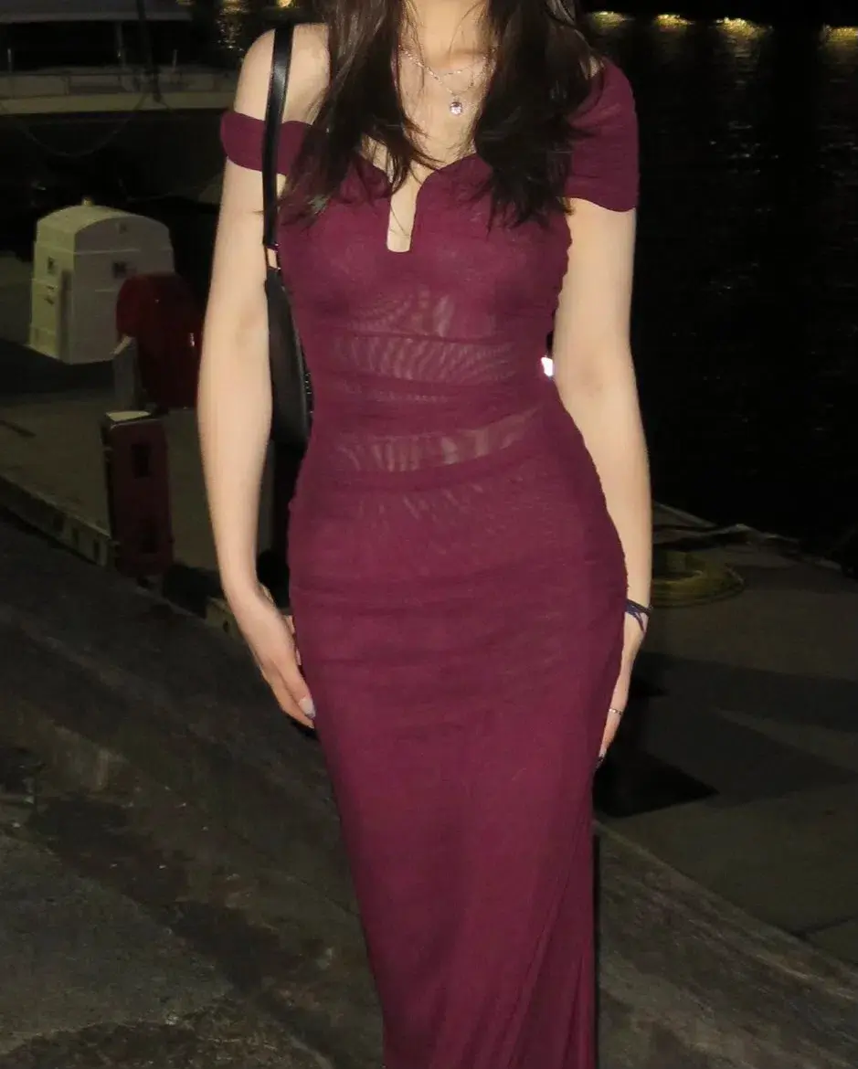 Bec & Bridge Poppy Gathered Maxi Dress Plum Size 6 for rent on The Volte - main image