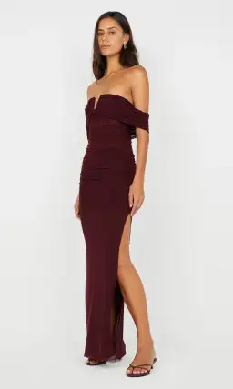 Bec & Bridge Poppy Gathered Maxi Dress Plum Size 6 for rent on The Volte - image 2