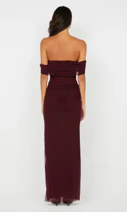 Bec & Bridge Poppy Gathered Maxi Dress Plum Size 6 for rent on The Volte - image 4