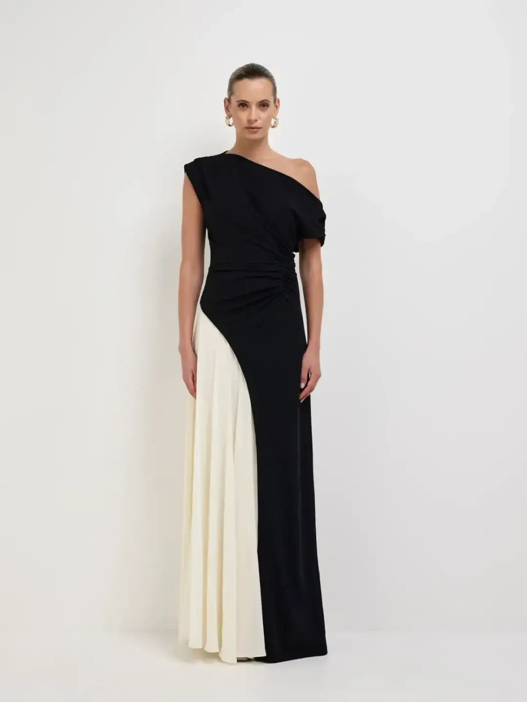 Sheike Celine Maxi Dress Black and White Size 6 for rent on The Volte - main image