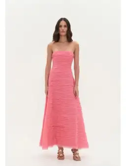 Aje Soundscape Dress, Guava pink, size 10 for rent on The Volte - image 2