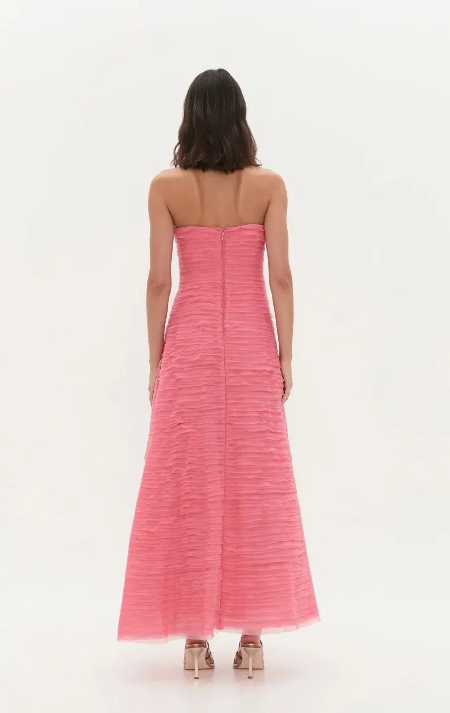 Aje Soundscape Dress, Guava pink, size 10 for rent on The Volte - main image