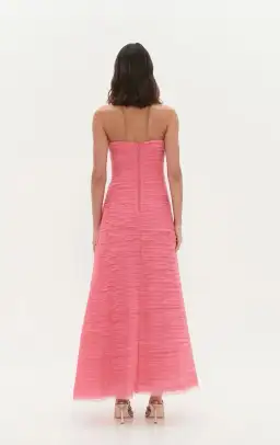Aje Soundscape Dress, Guava pink, size 10 for rent on The Volte - image 4