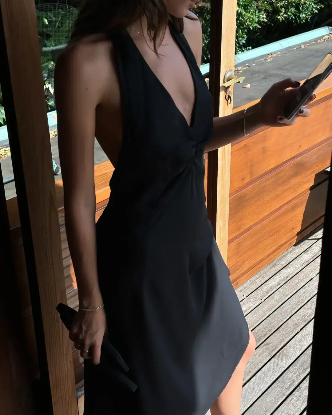 My Freinds are Yours BACKLESS MIDI DRESS - BLACK for rent on The Volte - main image