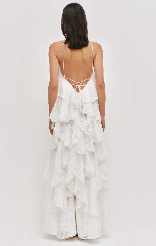 AJE Merritt Embroidered Gown Ivory Size 6 - Image 2