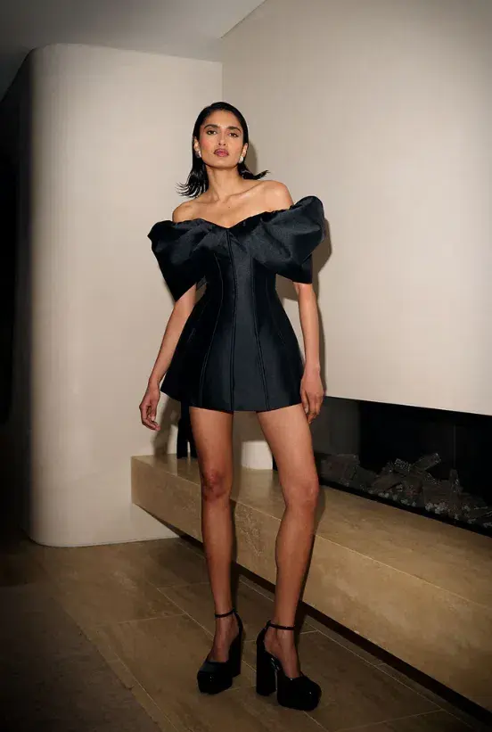 Eliya The Label Nadal Mini Dress Black Size S - Image 1