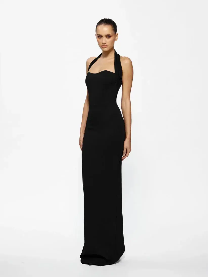 EFFIE KATS MARIAN GOWN BLACK SIZE 8 for rent on The Volte - main image