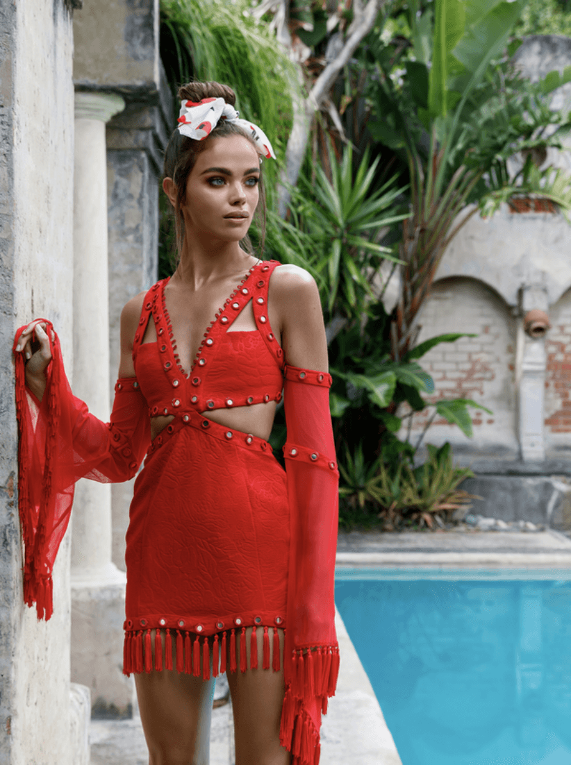 Eliya the Label Lolitta Dress Red Size 10 for rent on The Volte - main image