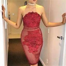 The Dollhouse Burgundy Lace Mini