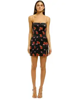 Bec & Bridge Love Crush Floral Mini Dress Black Size AU 8 for rent on The Volte - image 1
