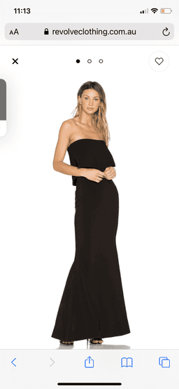 LIKELY driggs gown in black for rent on The Volte - image 2