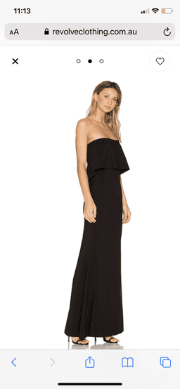LIKELY driggs gown in black for rent on The Volte - image 3