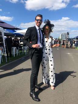 Bec & Bridge Mamita Silk Halter Jumpsuit White/Black Size 6 for rent on The Volte - image 5