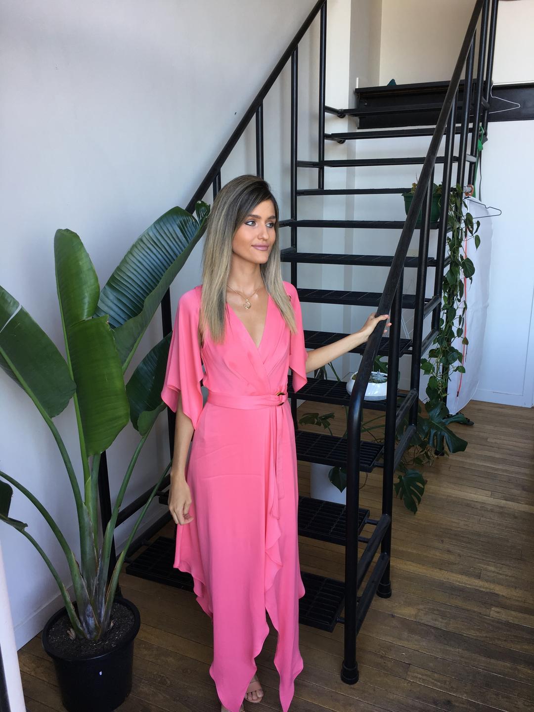 Manning Cartell Wrap Dress Tickled Pink Size 6 for rent on The Volte - main image