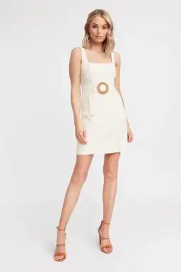 Kookai Checker Linen Mini Dress Print Size 8 for rent on The Volte - image 1