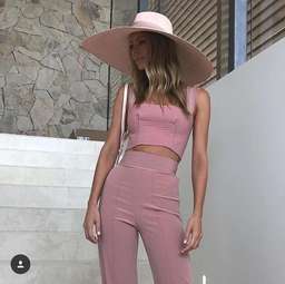 Lillian Khallouf Two piece Pantsuit Dusty Pink Size AU 6 for rent on The Volte - image 2