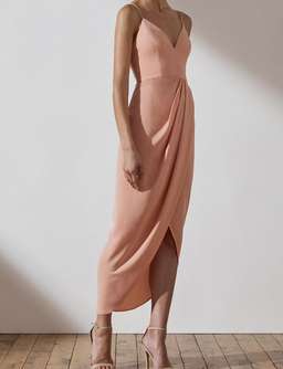 Shona Joy Samantha Core Cocktail Dress - Dusty Pink - Size 10 for rent on The Volte - image 2