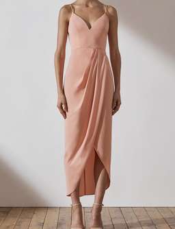 Shona Joy Samantha Core Cocktail Dress - Dusty Pink - Size 10 for rent on The Volte - image 1