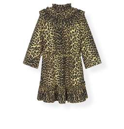 Ganni Bijou Ruffle Mini Dress in Minion Yellow for rent on The Volte - image 2