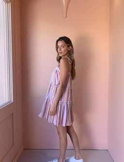 Steele Ariana Swing Dress Sunset Stripe Size Small for rent on The Volte - image 2