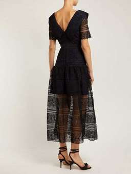 Self Portrait spiral Lace Midi Dress size 6 for rent on The Volte - image 3