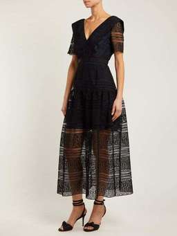 Self Portrait spiral Lace Midi Dress size 6 for rent on The Volte - image 1