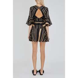 Acler Archer Mini Dress Bronze Stripe Size 6 for rent on The Volte - image 4