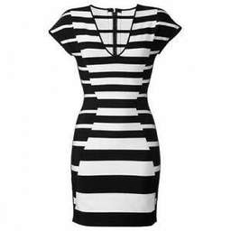 Herve Leger Bandage Dress Black/White Size 6 for rent on The Volte - image 3