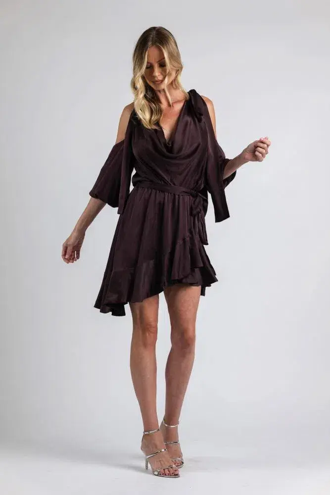 Zimmermann Silk Sueded Billow Dress Mulberry Size 8 for rent on The Volte - main image