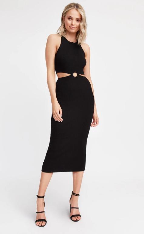 Kookai Black Lola Cut Out Dress size 6 - Image 1