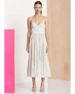Bec & Bridge Miss Frenchie Midi Dress Polka Dot Size AU 8
