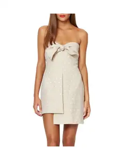 Bec & Bridge So Frenchy Mini Dress Beige Size 12