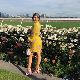 Zimmermann Zinnia Bow Cut Out Short Dress in Golden Floral Size 8