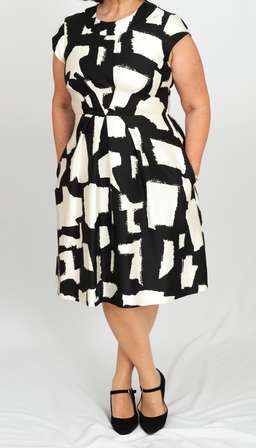 Kate Spade Mariella Dress Black and White Size 16