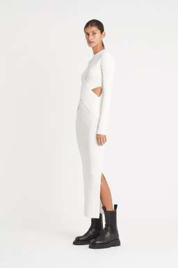Sir The Label Celena Draped Midi Dress White | AU 8 for rent on The Volte - image 4