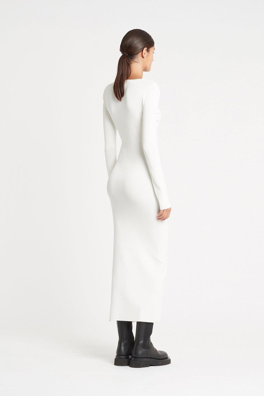 Sir The Label Celena Draped Midi Dress White | AU 8 for rent on The Volte - main image