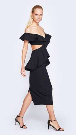 Fame and Partners Firefly Dress Black Size 6