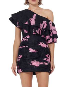 Aje Waves Mini Dress Print Size 8