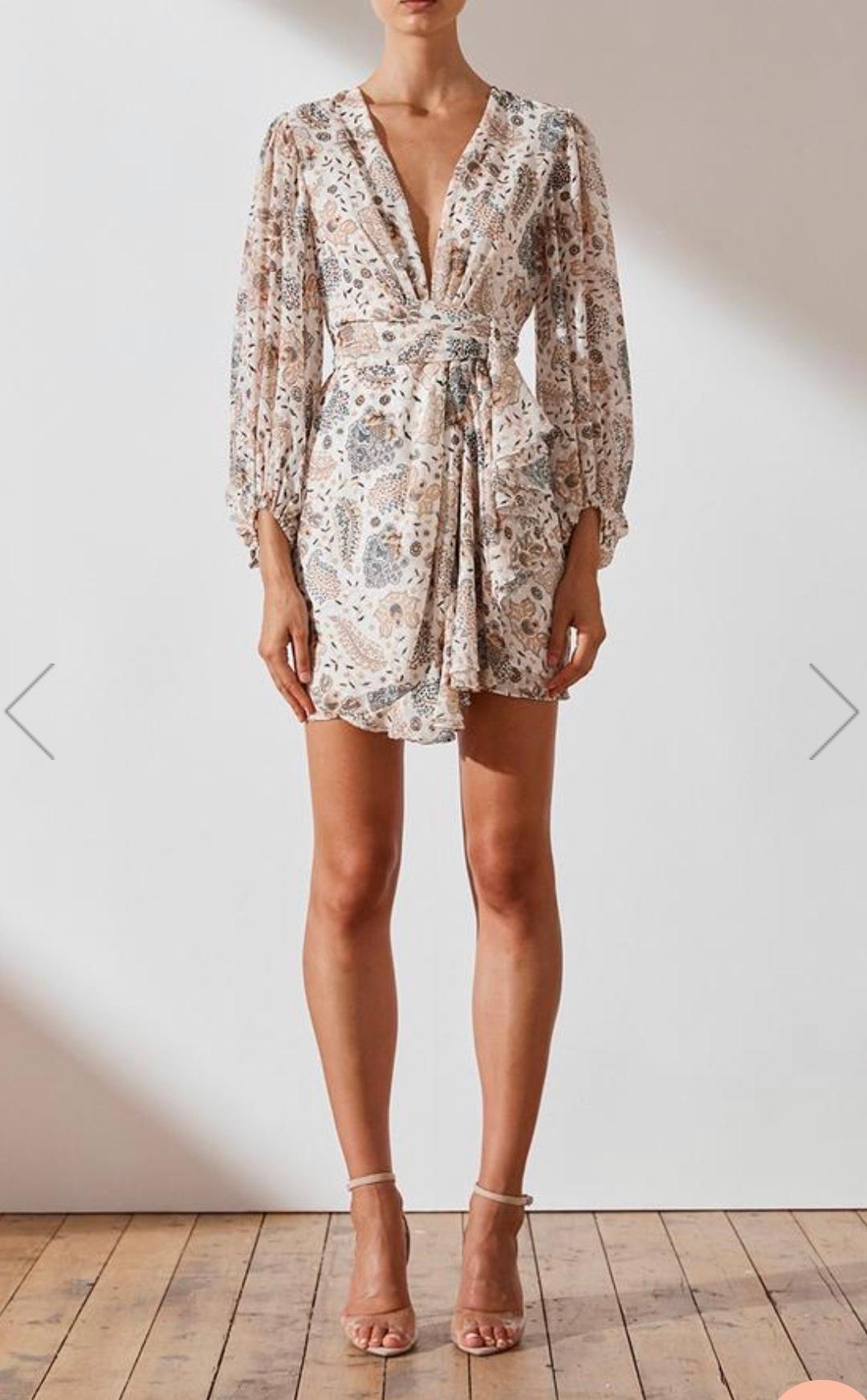 Shona Joy Miller Plunge Mini Dress Size 12 - Image 1