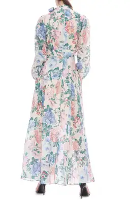Zimmermann Verity Plunge Long Dress Cream Floral Size 6 for rent on The Volte - image 3